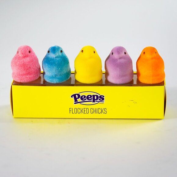NIB Peeps Flocked Chicks - Picture 1 of 3